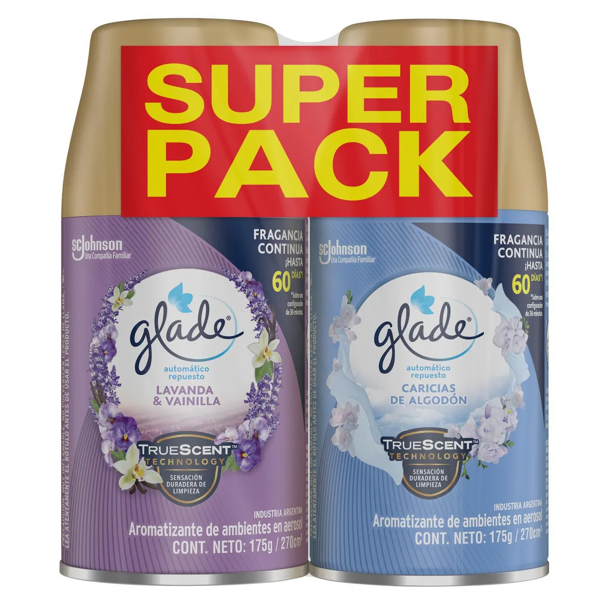 GLADE - Pack Repuesto Desodorante Automático Glade Lavanda y Caricias