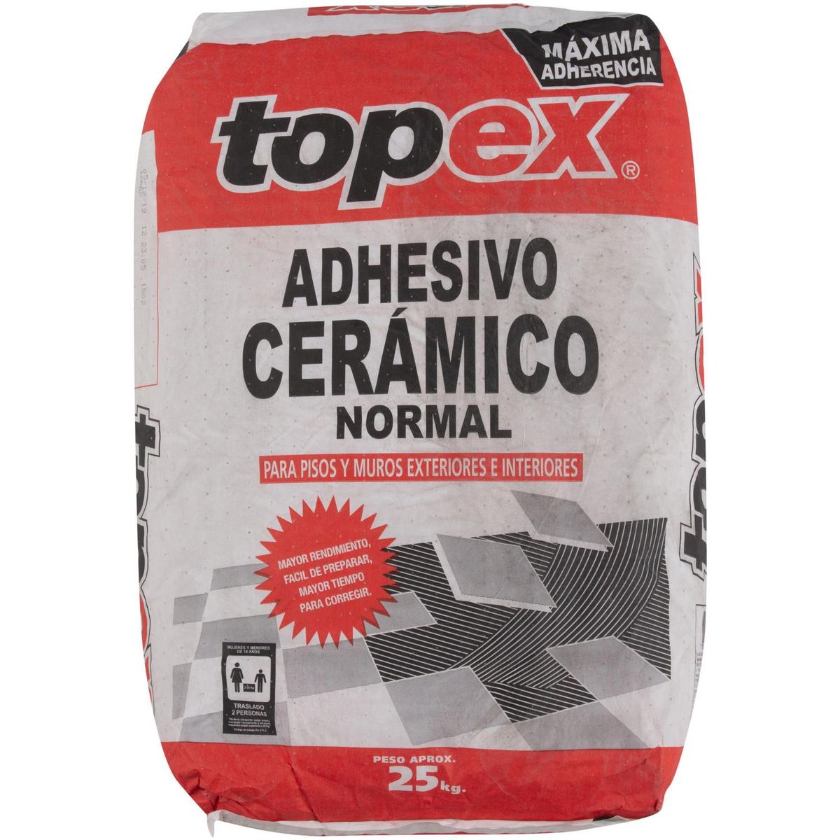 TOPEX - Adhesivo Cerámico Piso y muro Superficie Rígido 25 kg
