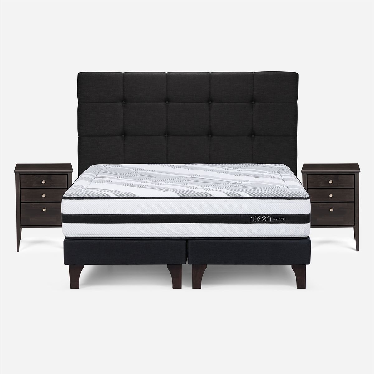 ROSEN - Cama 2 plazas Driven Gris