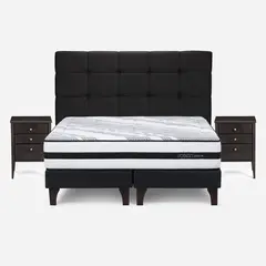 ROSEN - Cama Europea 2 plazas Driven Gris