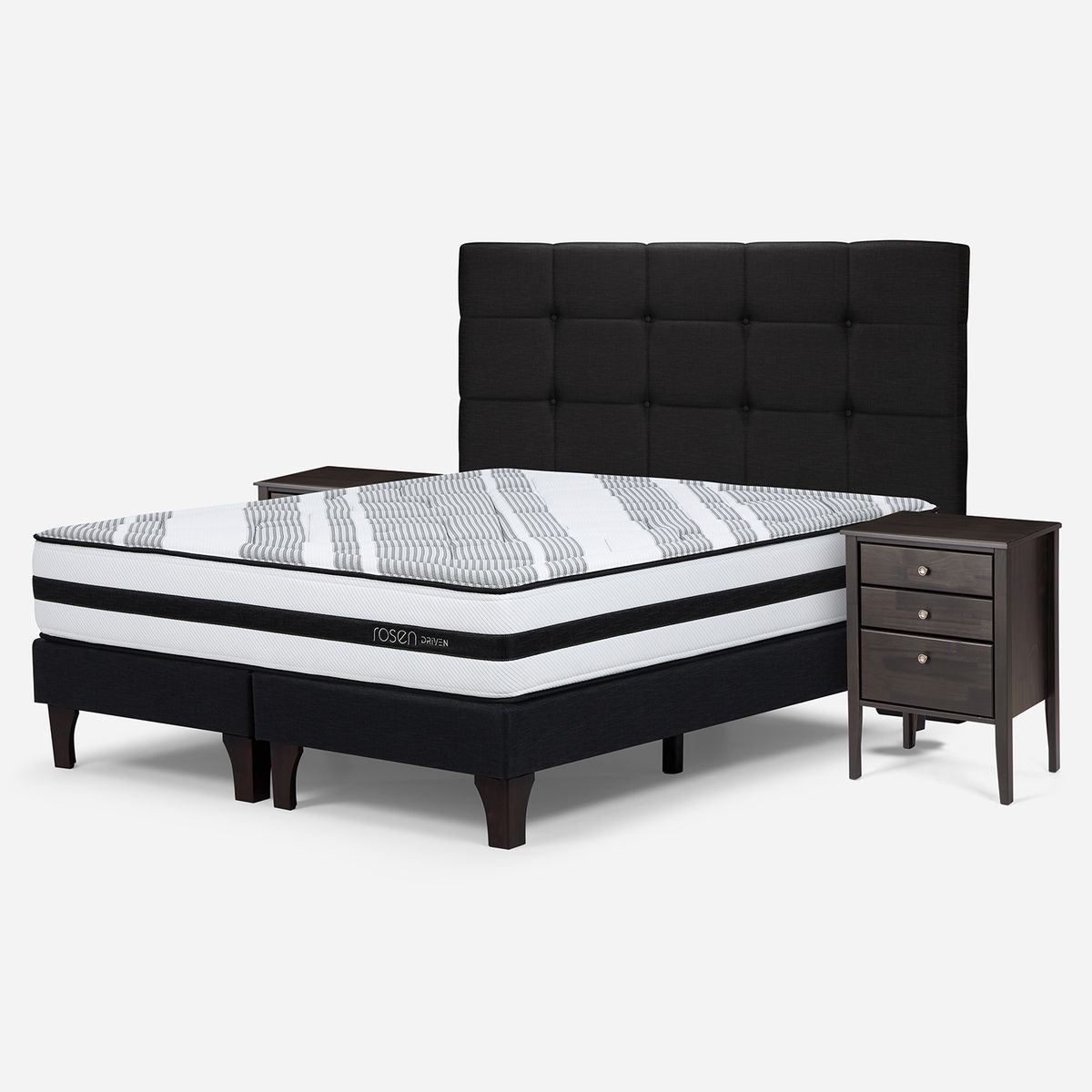 ROSEN - Cama 2 plazas Driven Gris