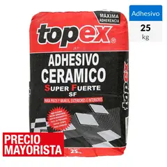 TOPEX - Adhesivo Cerámico Piso y muro Superficie Flexible 25 kg