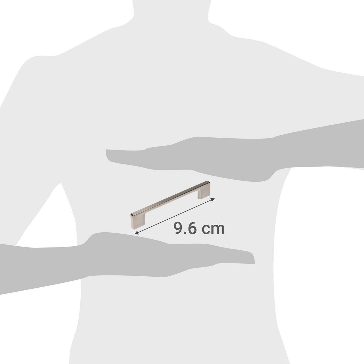 KUTZ - Tirador met. forza bruch niquel 96mm