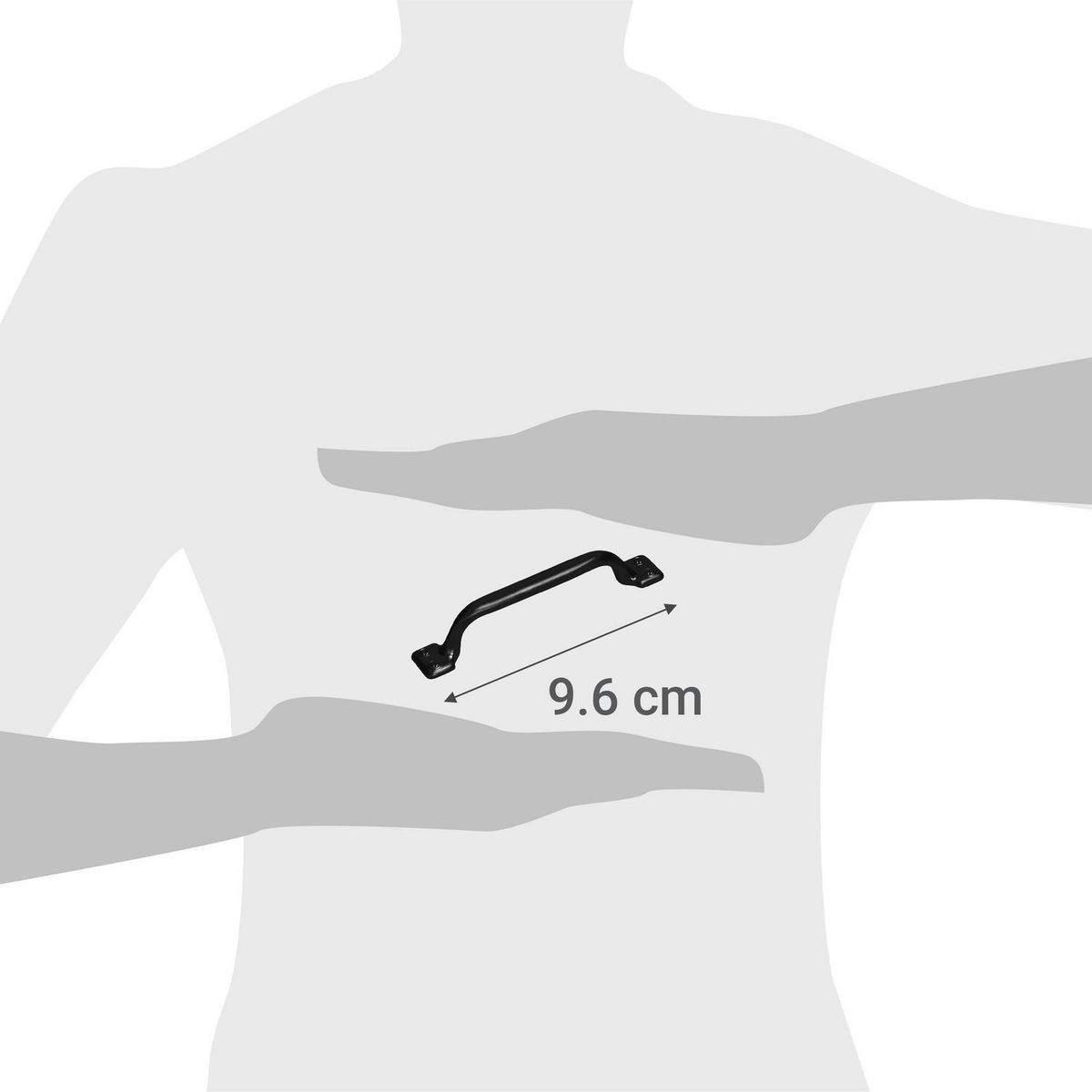 KUTZ - Tirador antique negro mate 96mm kutz