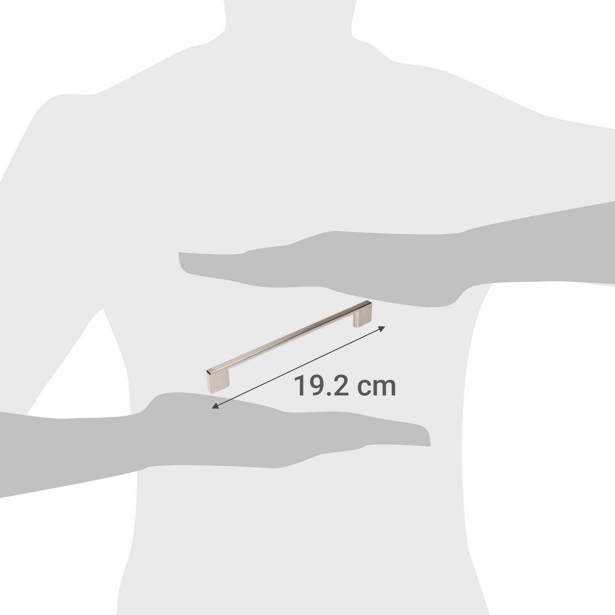KUTZ - Tirador met. forza bruch niquel 192mm