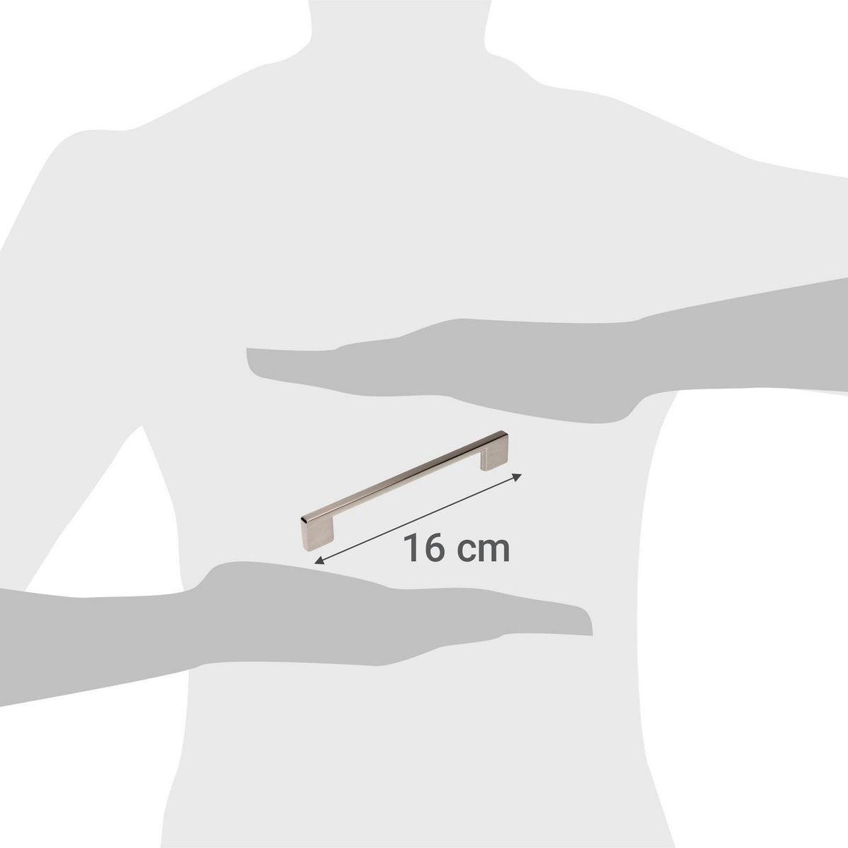 KUTZ - Tirador met. forza  bruch niquel 160mm
