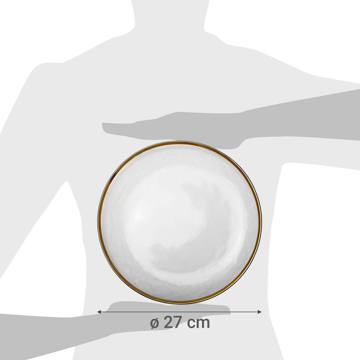 PK HOME - Plato comida 27 cm gold