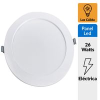 Panel LED Embutido Redondo AD 26W Cálido