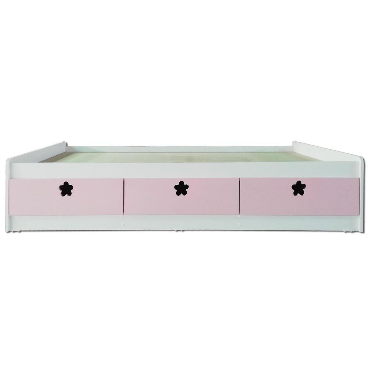 MUEBLES KIDS - Cama 1.5 plazas Infantil Flor Rosado