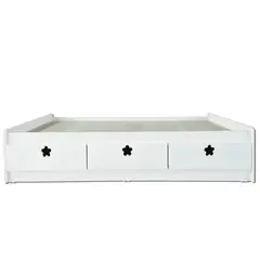 MUEBLES KIDS - Cama 3 C Blanca Flor 1.5 plza