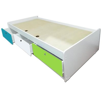 Imagen 2 del producto Cama Geométrica Infantil Infantil 3 Cajones Geometrica Verde Calipso Blanco