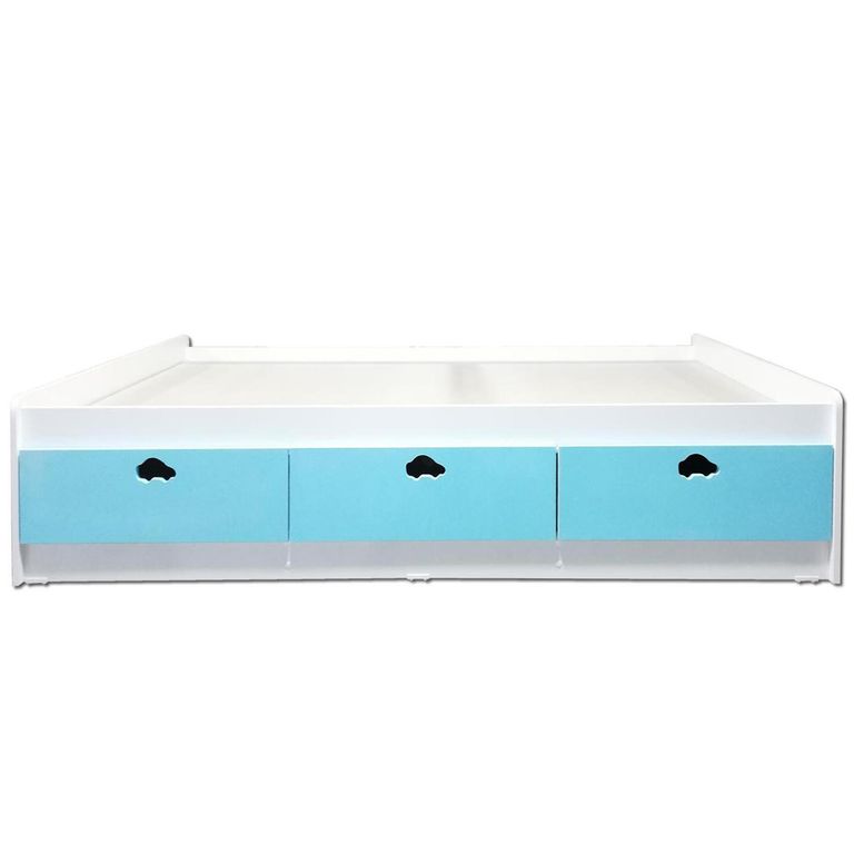 Cama 1 plaza Infantil Auto Celeste