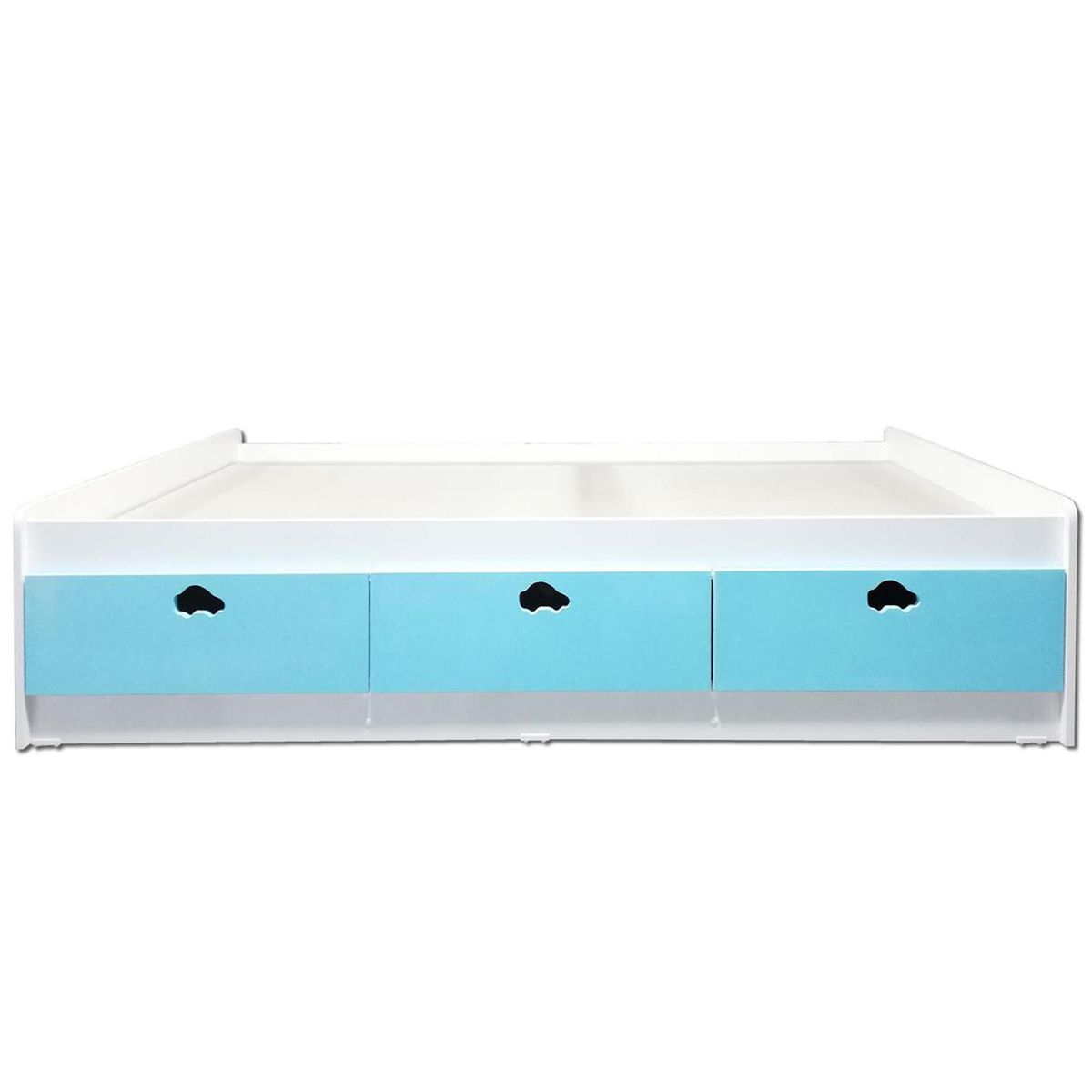 MUEBLES KIDS - Cama 1.5 plazas Infantil Auto Celeste