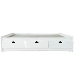MUEBLES KIDS - Cama 1 plaza Infantil Auto Blanco