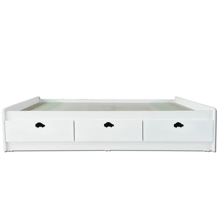 Cama 1.5 plazas Infantil Auto Blanco