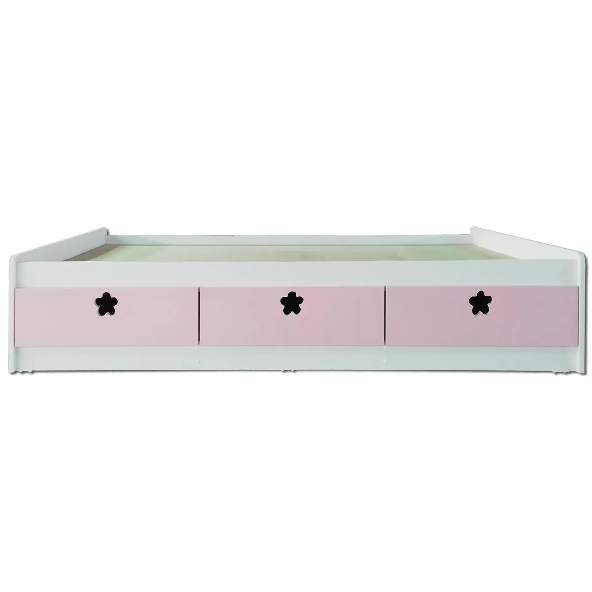 MUEBLES KIDS - Cama 1 plaza Infantil Flor Rosado