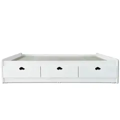 MUEBLES KIDS - Cama 1 plaza blanca
