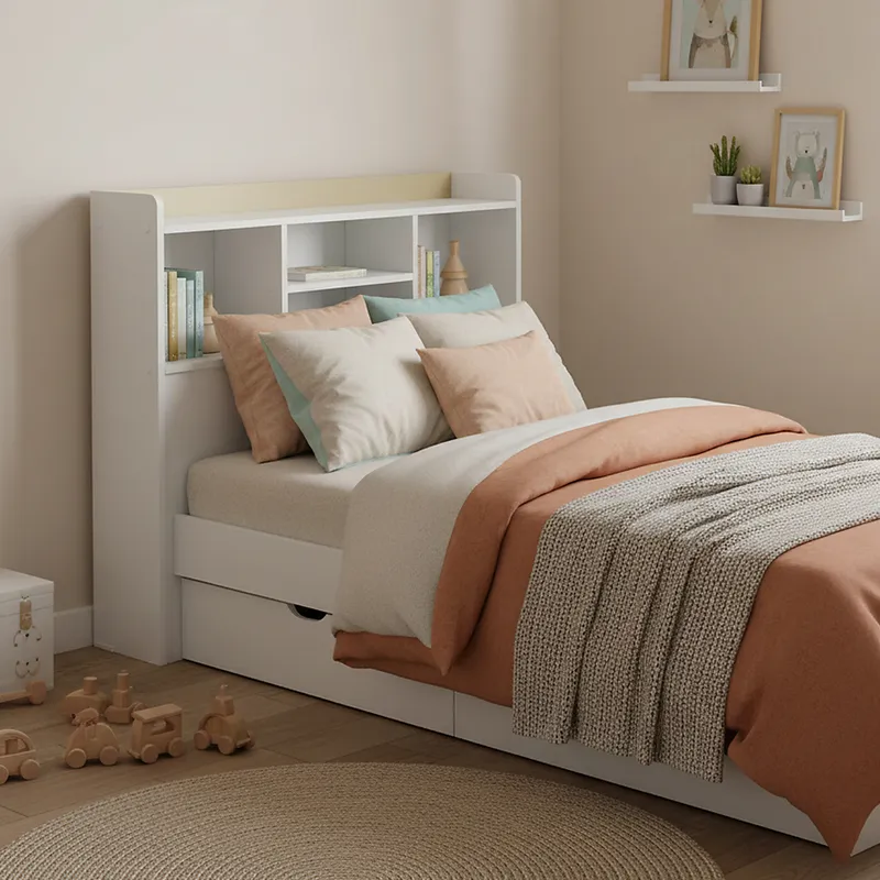 MUEBLES KIDS - Respaldo Repisa Crema 1 Plz