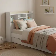 MUEBLES KIDS - Respaldo Repisa Crema 1 Plz