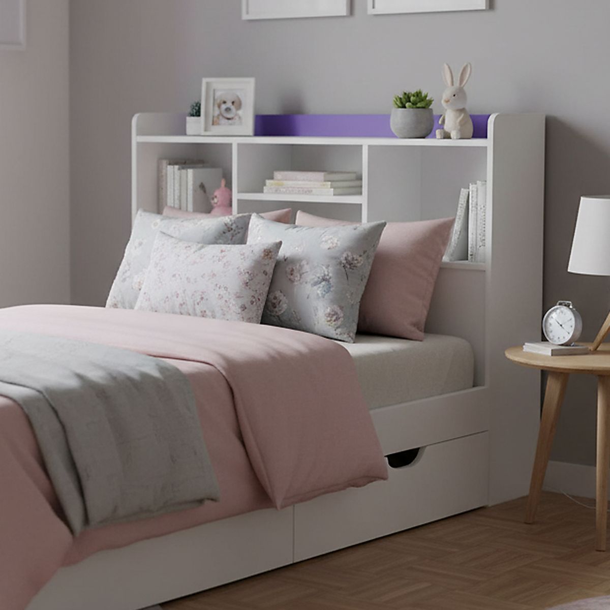 MUEBLES KIDS - Respaldo Repisa 1 plaza Morado Morada