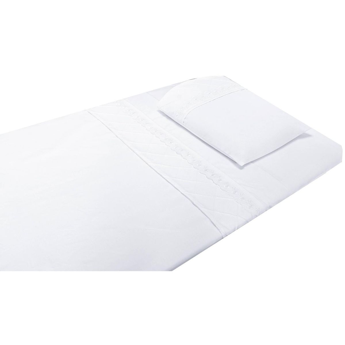 KIDSCOOL - Juego de Sábanas  Infantil 144 Hilos Blanco