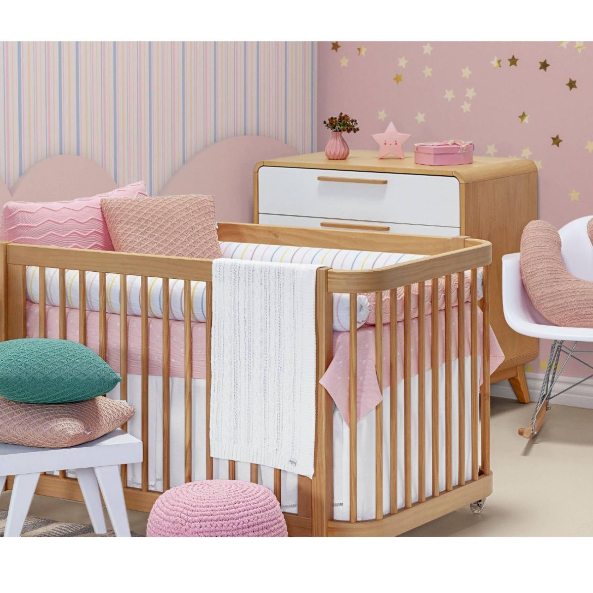 KIDSCOOL - Cojín Tejido 35x35 cm Rosado