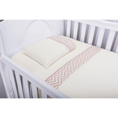 Juego de sbanas 144 hilos chevron rosado