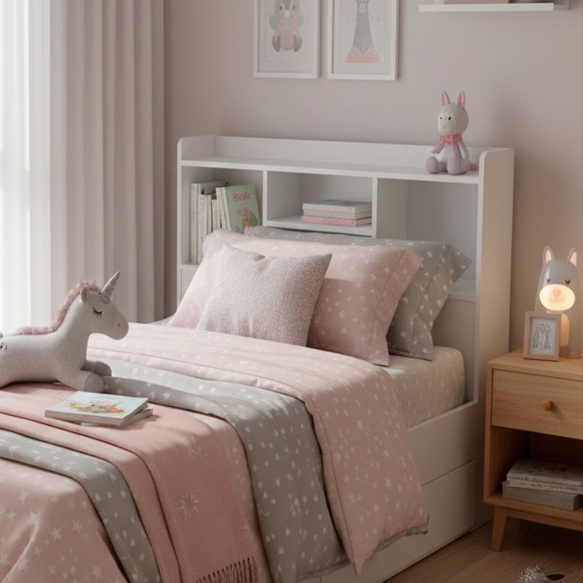 MUEBLES KIDS - Respaldo Repisa Blanco 1 plza