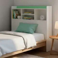 MUEBLES KIDS - Respaldo Repisa 1 plaza Verde Menta