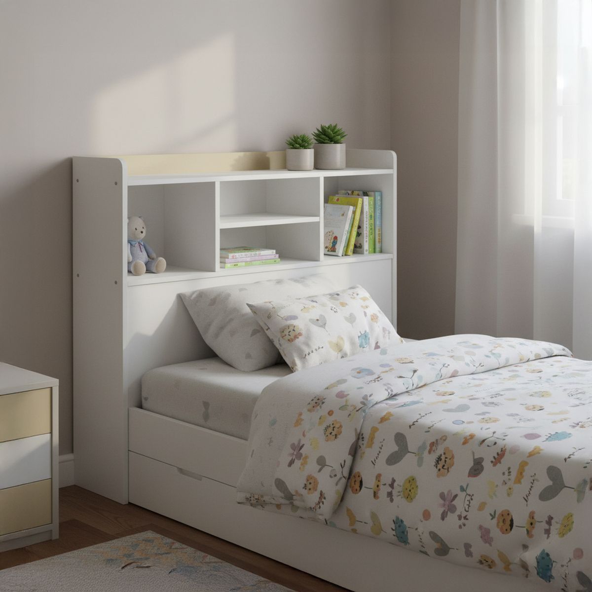 MUEBLES KIDS - Respaldo Repisa Crema 15 plza