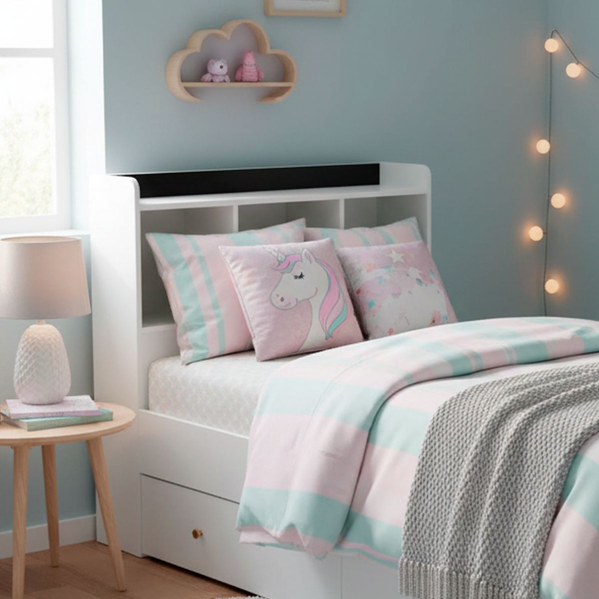 MUEBLES KIDS - Respaldo 1 plaza Negro negro