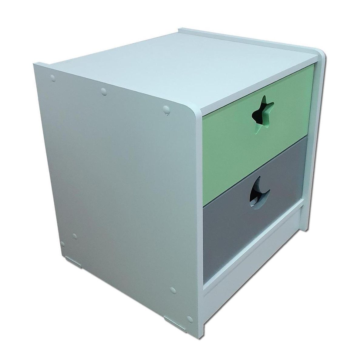 MUEBLES KIDS - Velador 2 Cajón(es) 0 45x56x40 cm blanca