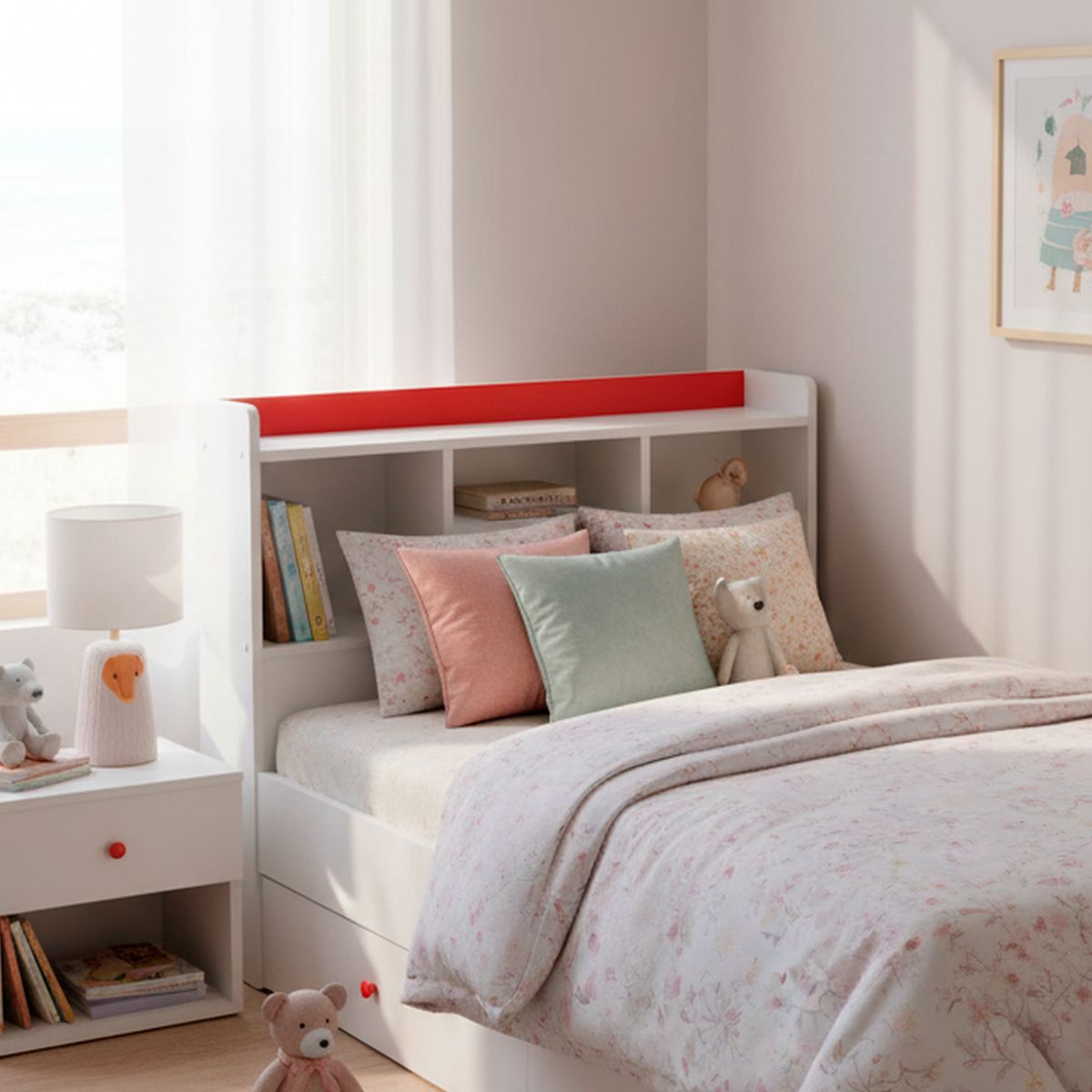 MUEBLES KIDS - Respaldo Repisa Rojo 15 plza