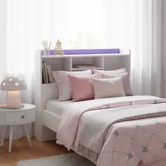 MUEBLES KIDS - Respaldo 1.5 plazas Repisa Morado