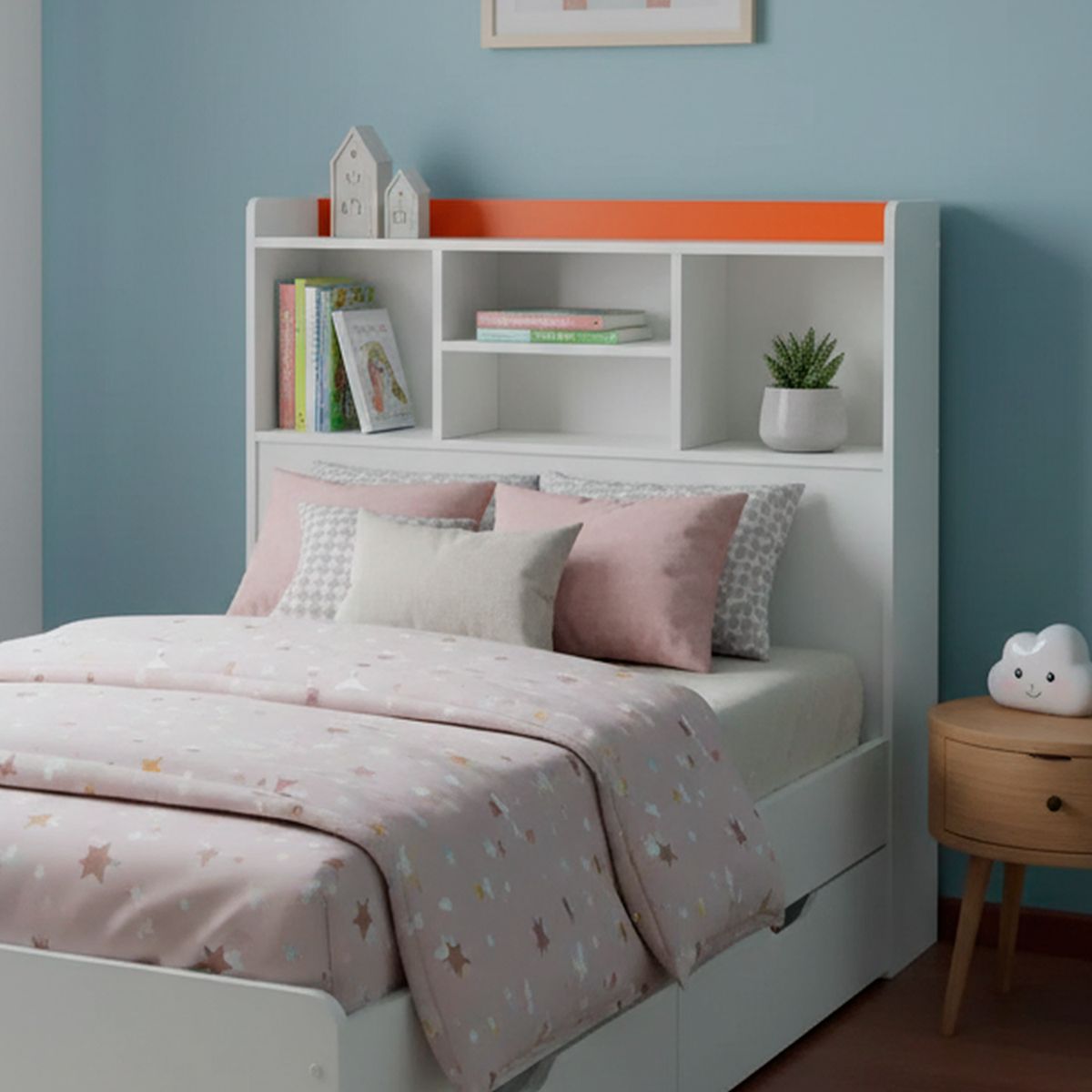 MUEBLES KIDS - Respaldo Repisa naranjo