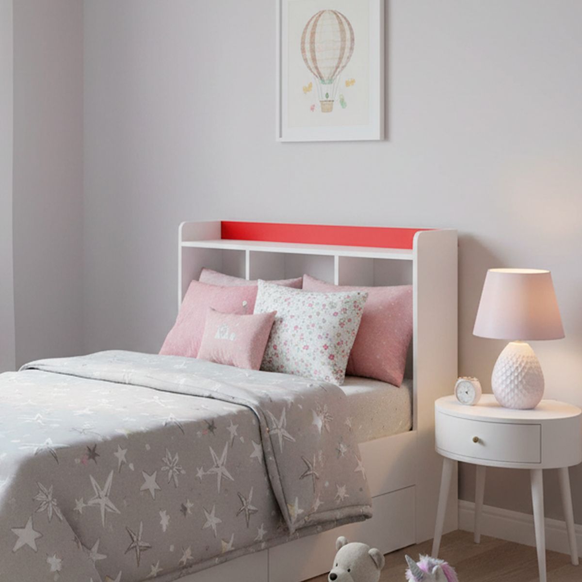 MUEBLES KIDS - Respaldo Repisa Rojo 1 Plza