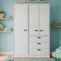 Clóset Auto 3 Puerta(s) 3 Cajón(es) 5 Repisa(s) 100x180x45 cm Blanco