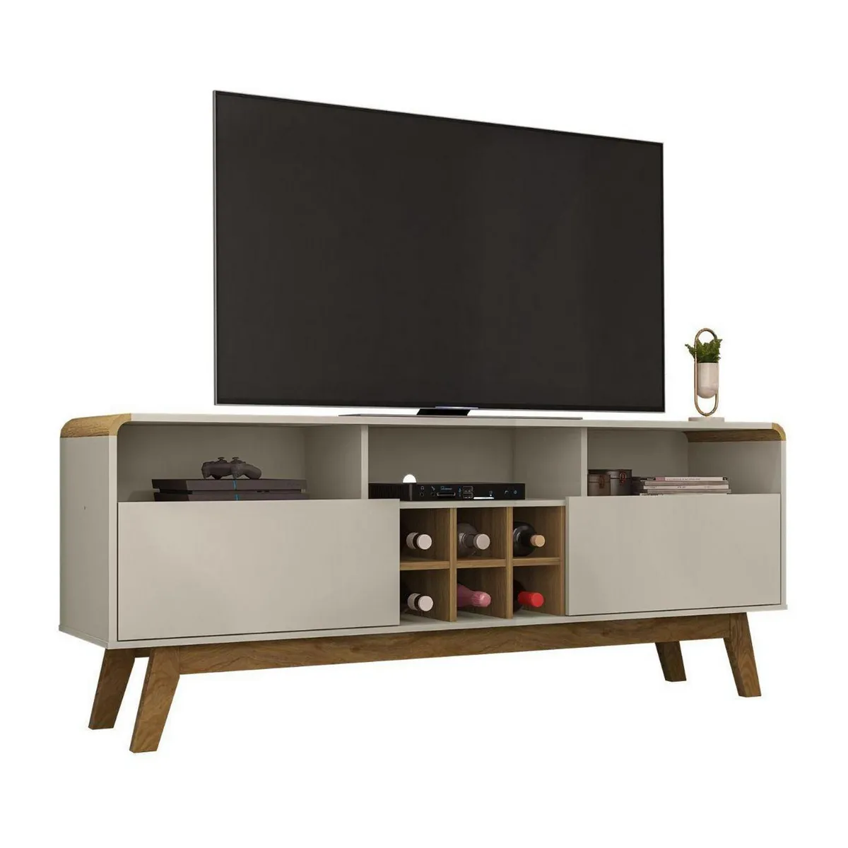 HOGA - Rack Tv 65" Larimar Blanco Invierno 64x160x36 cm