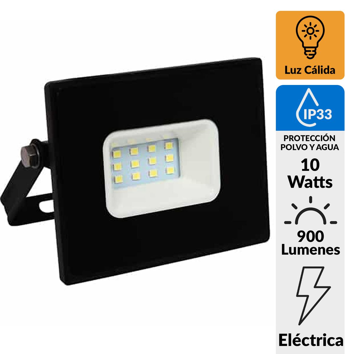 HB LEDS - Reflector Led Smd Street 10 kW IP 33 900 lm Luz Cálida
