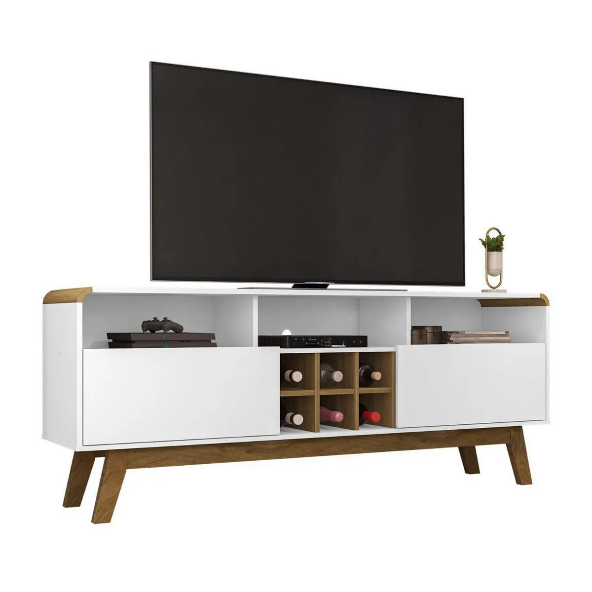 HOGA - Rack Tv 65" Larimar Blanco 64x160x36 cm