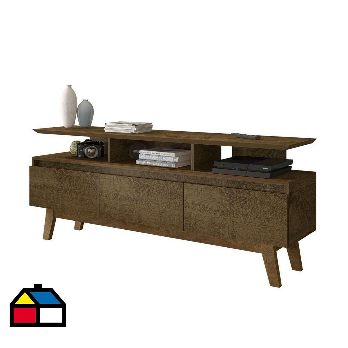 HOGA - Rack Tv 60" Rubi Rústico 66x160x38 cm