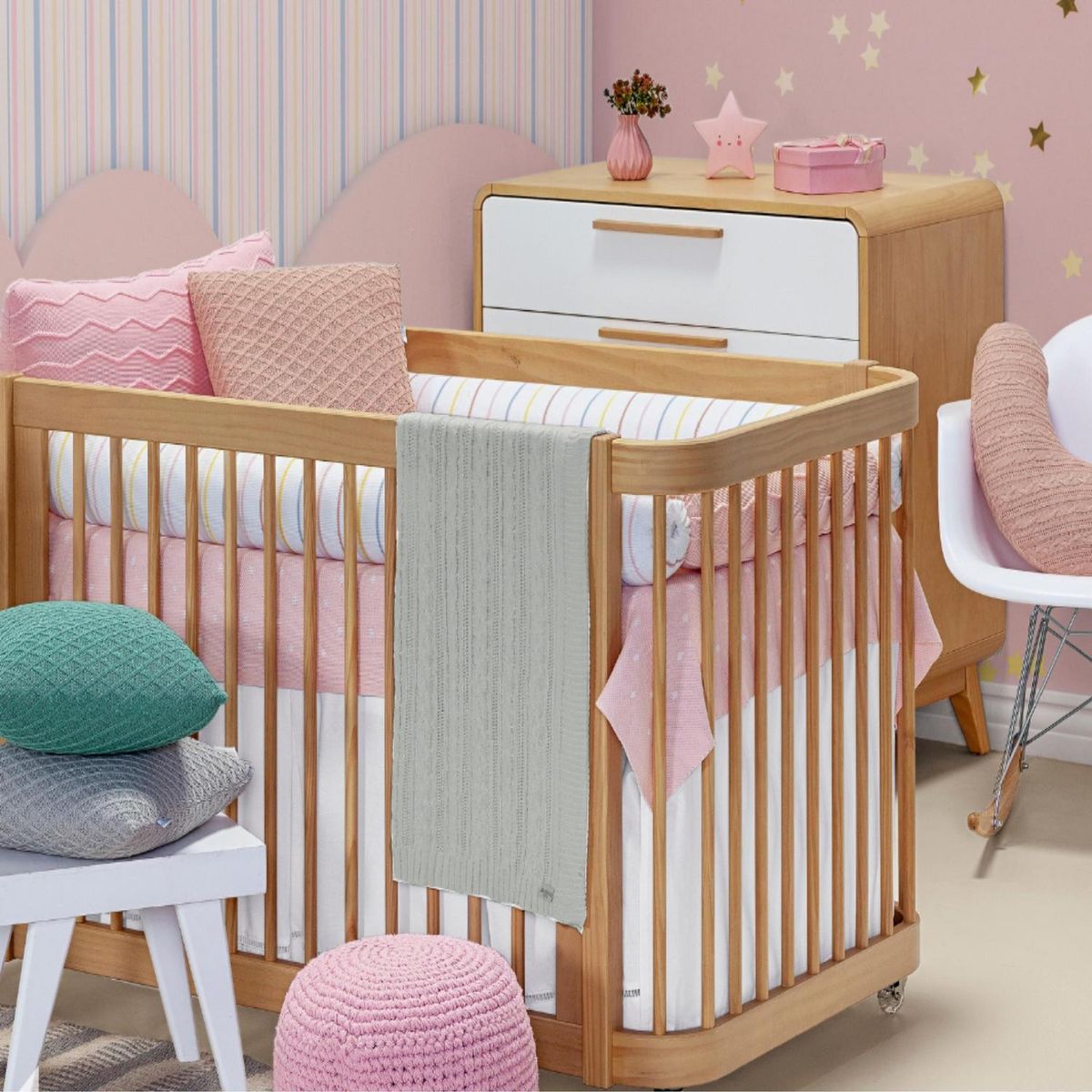 KIDSCOOL - Manta Tricot Infantil Gris