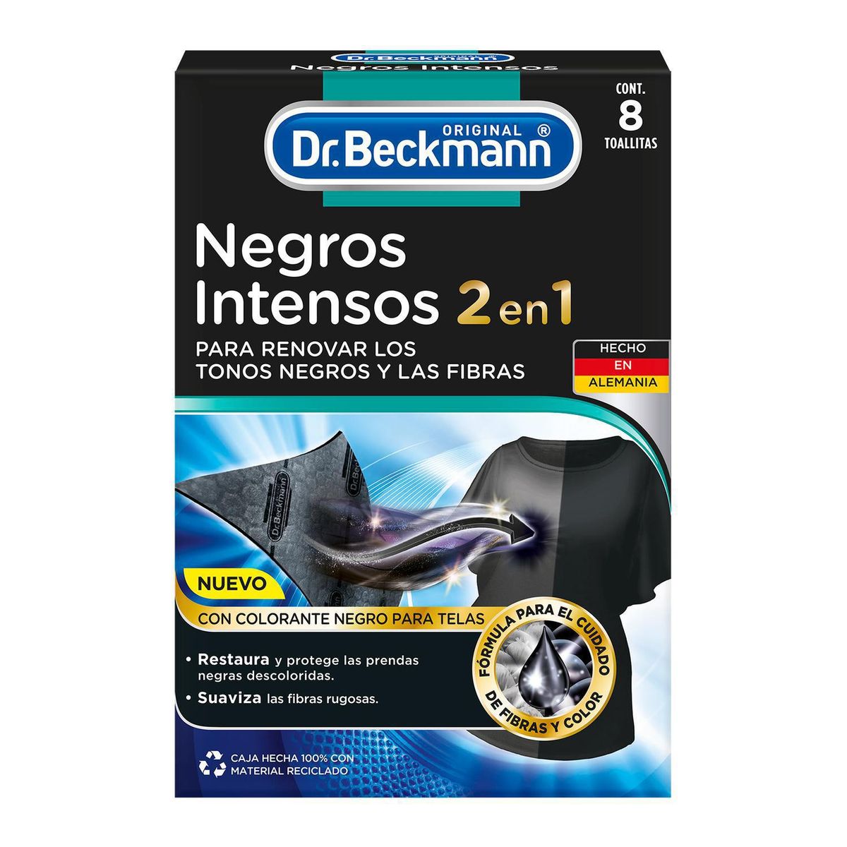 DR. BECKMANN - Limpiador negros intensos 8 unidades