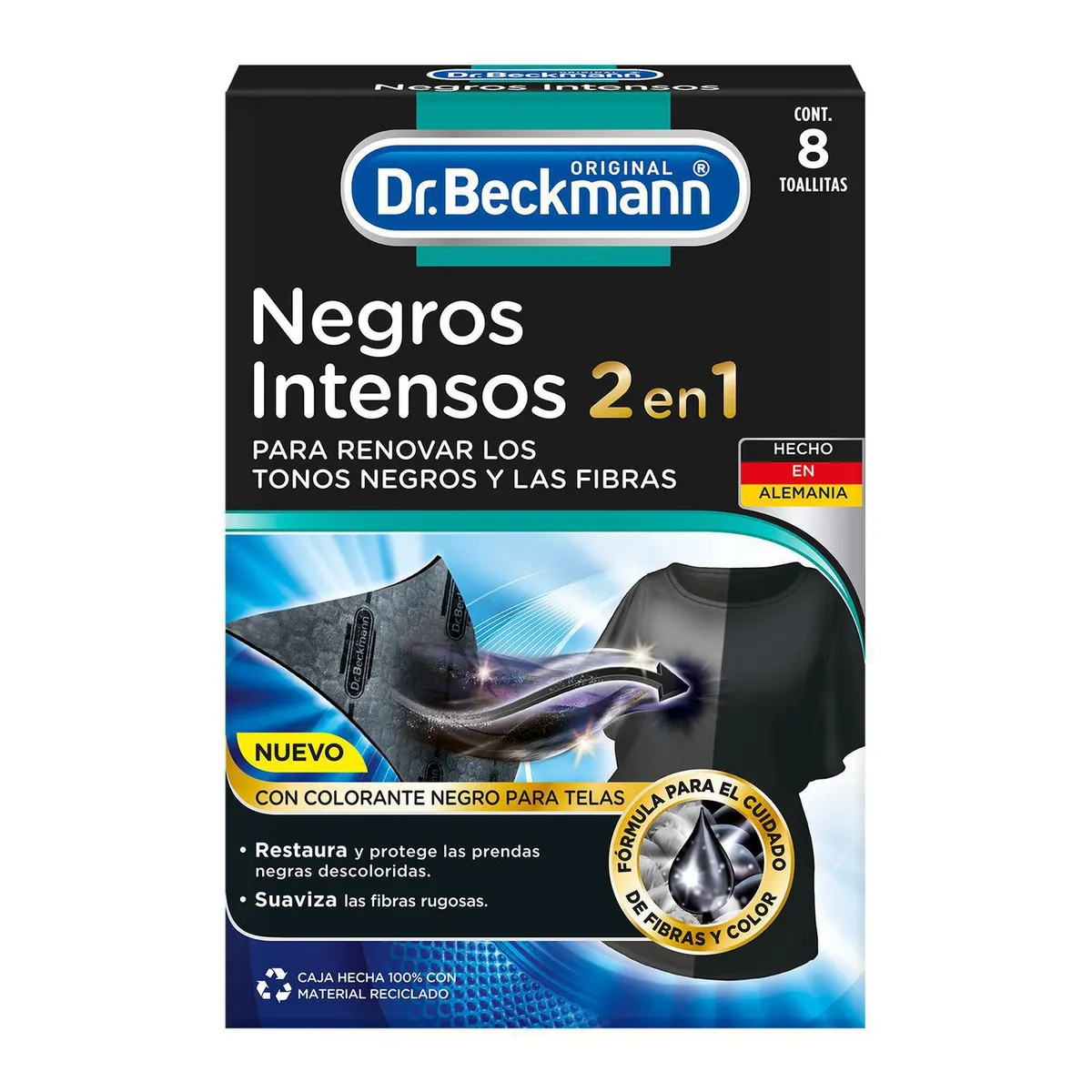 DR. BECKMANN - Limpiador negros intensos 8 unidades