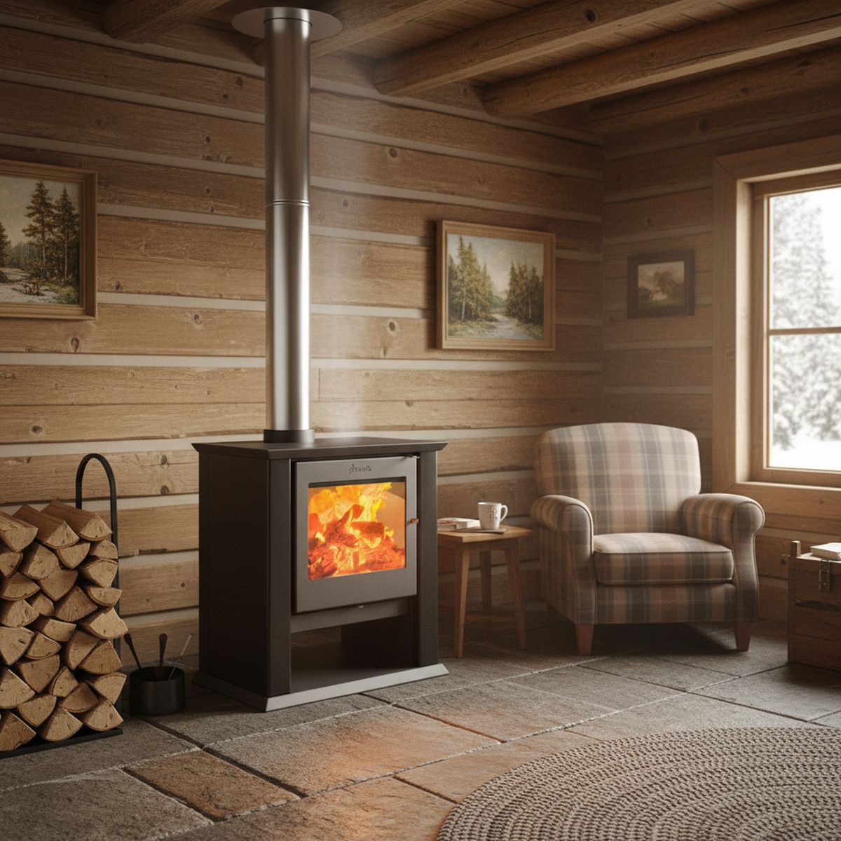 AMESTI - Estufa Leña Classic500 Negro