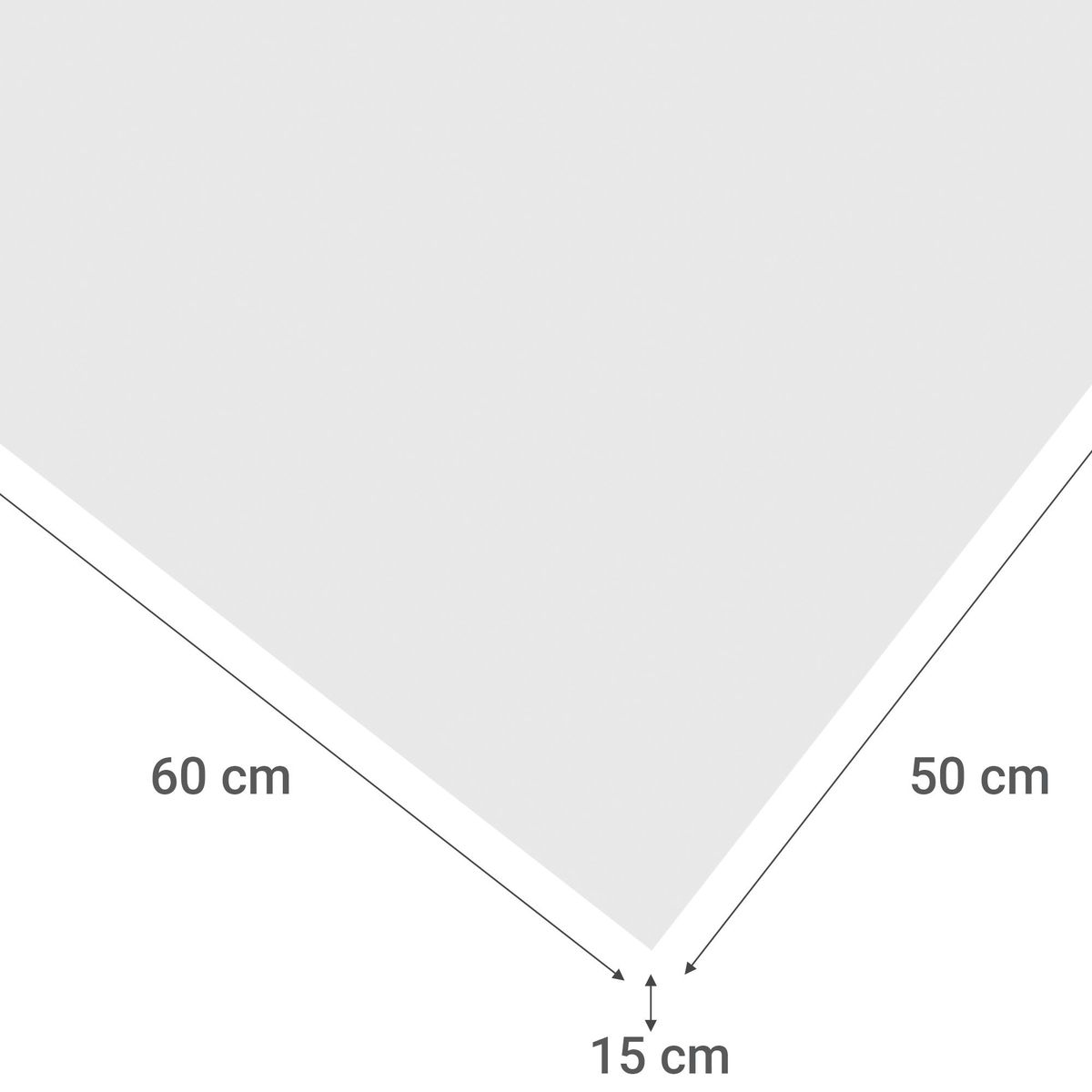 IMPERIAL - Cubierta Melamina Blanco 15 mm 60x50 cm