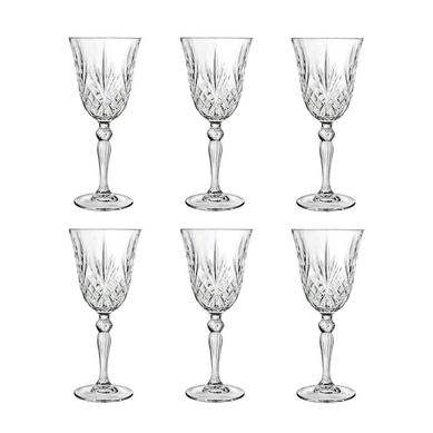 Set 6 copas de cristal 270 ml transparente