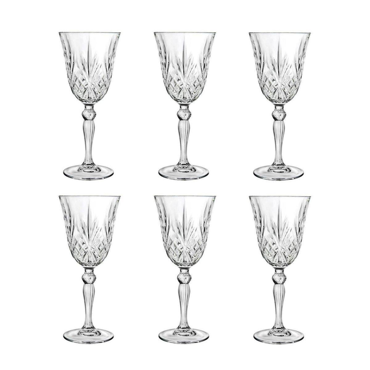 RCR - Set 6 Copas de Vino tinto 270 ml Cristal Transparente