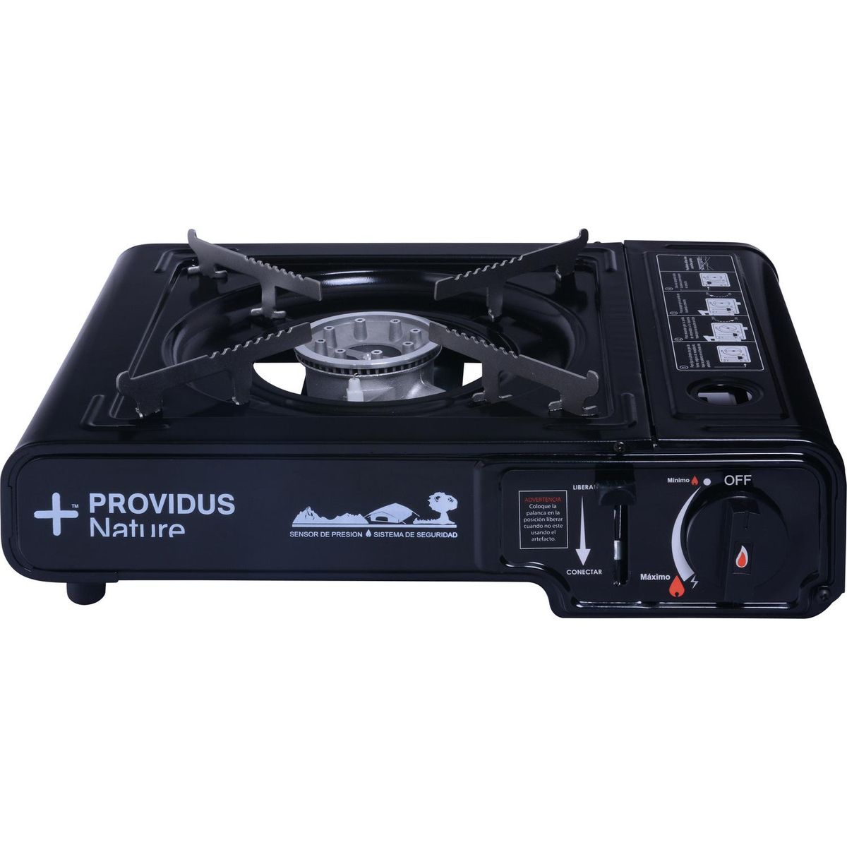 KLIMBER - Cocinilla para Camping Gas 1 Quemador(es) 28.4x34.3x11 cm Negro