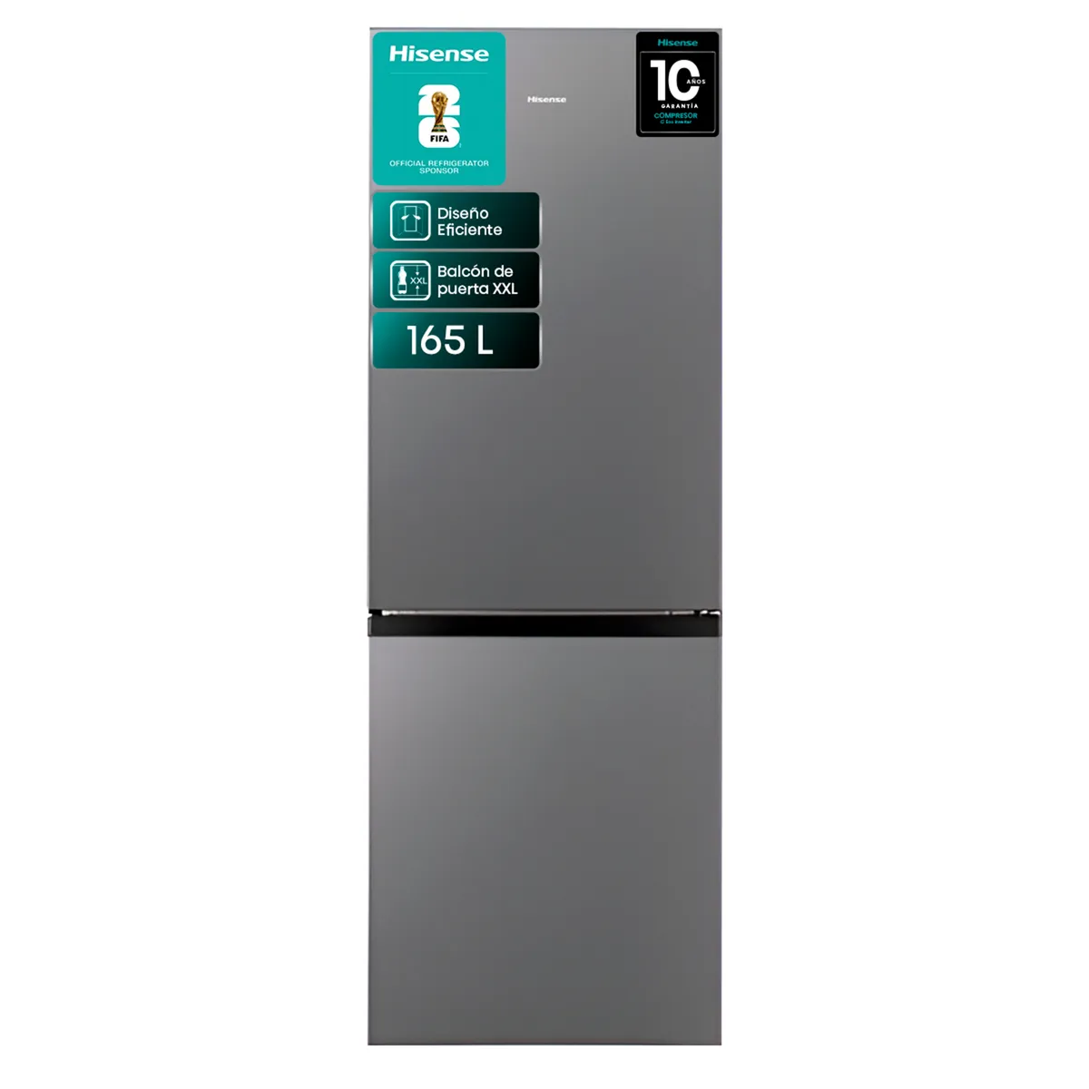HISENSE - Refrigerador Bottom Freezer Frío Directo 165 Litros Gris RD-22DC